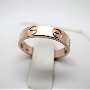 CARTIER LOVE Band, Size 48 (4.75 US), 18kt Rose Gold w Cartier Box & Certificate, Cartier B4085200, Cartier B4085248, Cartier Pink Love Ring image 7