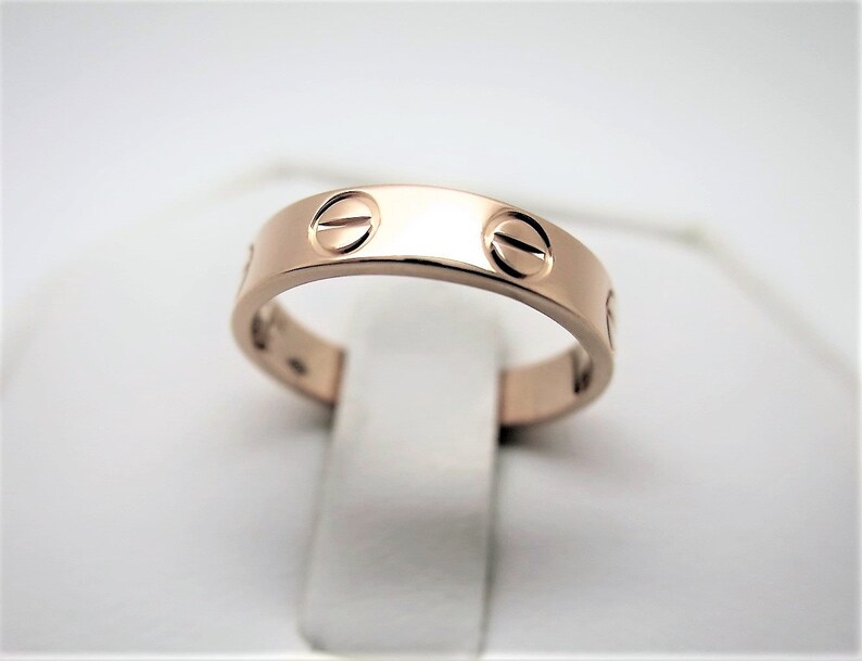 CARTIER LOVE Band, Size 48 (4.75 US), 18kt Rose Gold w Cartier Box & Certificate, Cartier B4085200, Cartier B4085248, Cartier Pink Love Ring image 7