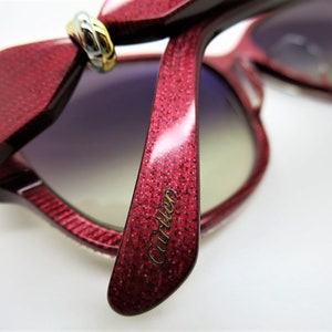 CARTIER TRINITY SUNGLASSES, Luxury Edition in Signature Cartier Red, Womens Sunglasses, Designer Sunglasses, Cartier Eye Wear, Gifts for Her zdjęcie 1