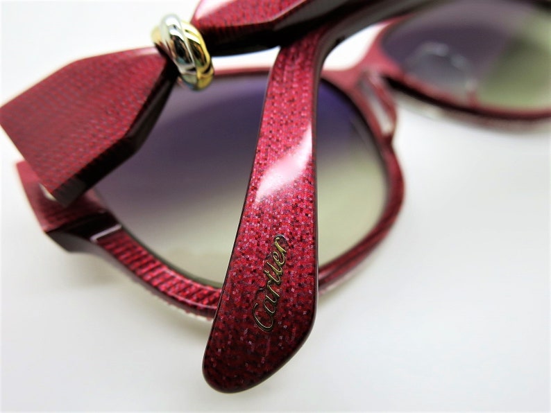 CARTIER TRINITY SUNGLASSES, Luxury Edition in Signature Cartier Red, Womens Sunglasses, Designer Sunglasses, Cartier Eye Wear, Gifts for Her zdjęcie 1