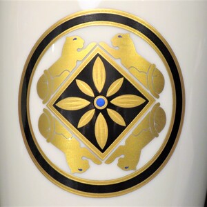 CARTIER VASE, "La Maison de l'Art Deco" Motif w 24kt Gold, Limoges Porcelain for Cartier, Cartier Panther, Egyptian Revival, Luxury Decor image 8