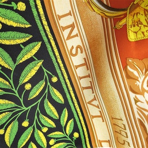 CARTIER SCARF, "Institut de France 200 Année", 100% Silk, Includes Cartier Red Box, Cartier Foulard Soie, Vintage Scarf, Luxury Scarves image 1