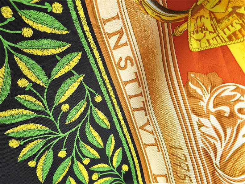 CARTIER SCARF, "Institut de France 200 Année", 100% Silk, Includes Cartier Red Box, Cartier Foulard Soie, Vintage Scarf, Luxury Scarves image 1