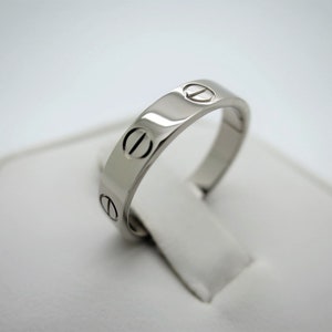 CARTIER LOVE BAND, Size 6.25 (52), 18kt White Gold Love Ring, Cartier Love Ring, Cartier B4085100, Cartier B4085152, Gifts for Her image 5