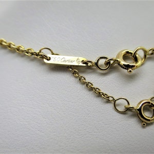 CARTIER CHAIN, 18kt Yellow Gold, 16 Inches Long, Secure Mid-Weight Gauge for Pendants, Cartier Box & Certificate, Cartier Necklace image 3