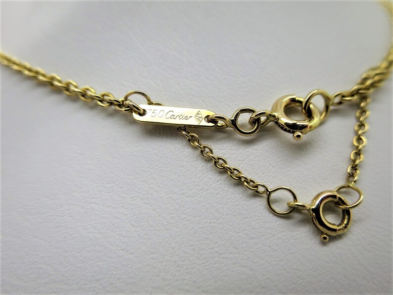 CARTIER CHAIN, 18kt Yellow Gold, 16 Inches Long, Secure Mid-Weight Gauge for Pendants, Cartier Box & Certificate, Cartier Necklace image 3