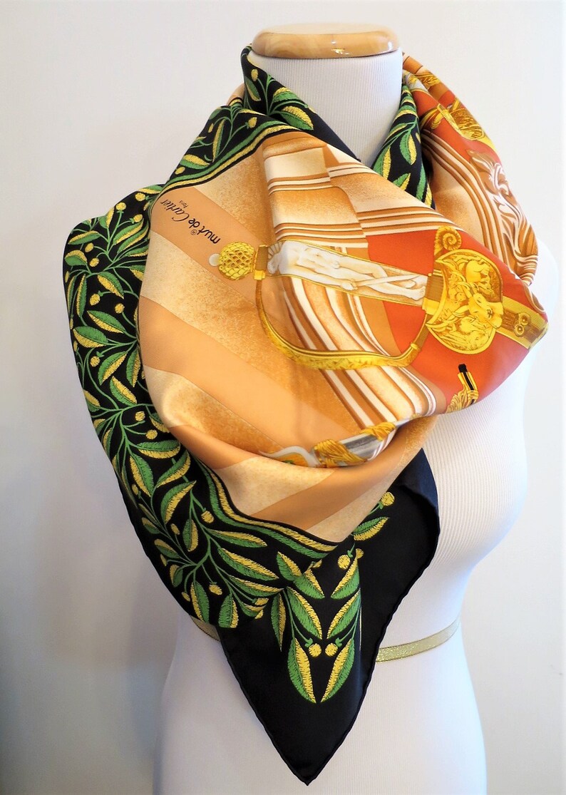 CARTIER SCARF, "Institut de France 200 Année", 100% Silk, Includes Cartier Red Box, Cartier Foulard Soie, Vintage Scarf, Luxury Scarves image 7