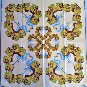 CARTIER SCARF, "Les Flamants" Motif, 100% Silk, Made in Italy, Cartier Tag & Red Box, Cartier Foulard Soie, Vintage Scarf, Luxury Scarves image 9