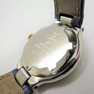 CARTIER WATCH MUST 21 the 150th Anniversary Edition in Steel on Leather Strap with Quartz Movement and Deployant Clasp comes in Original Box