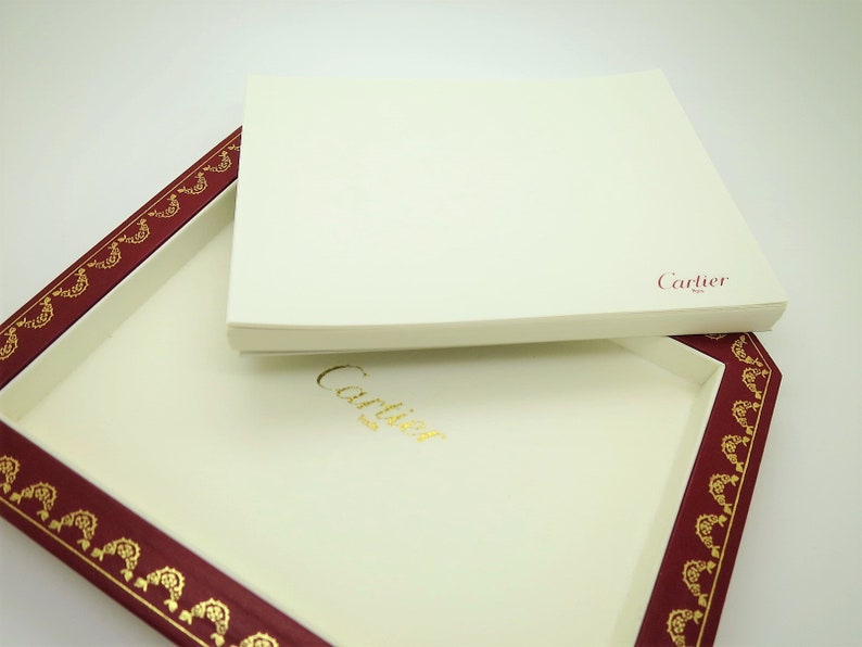 CARTIER DESK TRAY & Paper, Cartier Collector Tray, Cartier Stationery, Cartier Paper, Cartier Writing Instruments, Cartier Red, Office Gift image 8