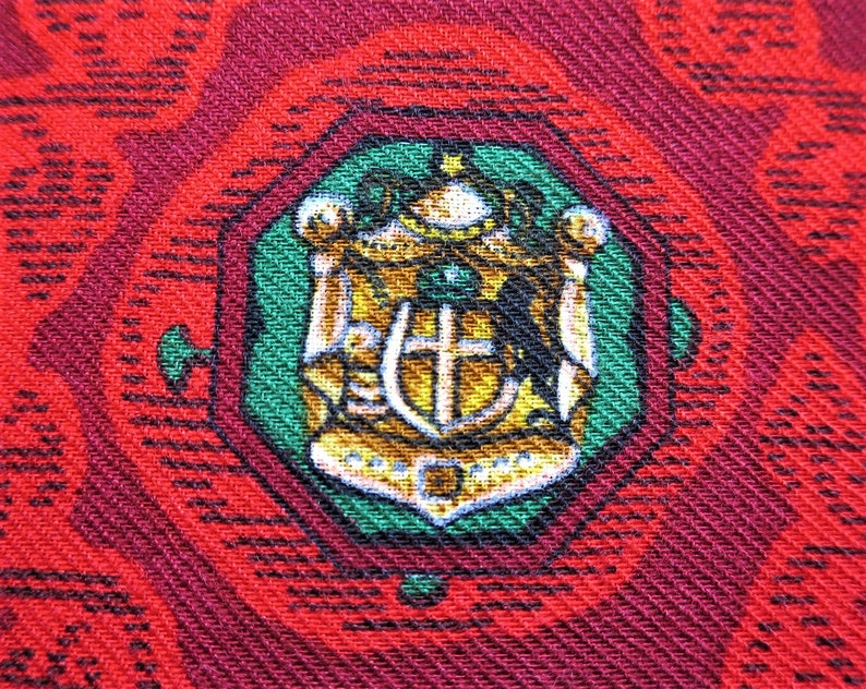 CARTIER SHAWL, "Royal Warrant" Pattern, Wool with Silk Blend, Made in Italy, Gifts for Women, Red Accessories, Scarves & Wraps, Evening Wrap image 3