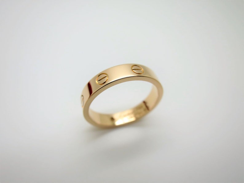 CARTIER LOVE BAND, Size 7.5 (55), 18kt Rose Gold w Diamond, Cartier Box & Certificate, Cartier B4050700, Cartier B4050755, Pink Gold Love afbeelding 5