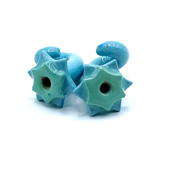 00 Gauge Ceramic Ear Taper. Blue Ear Gauge