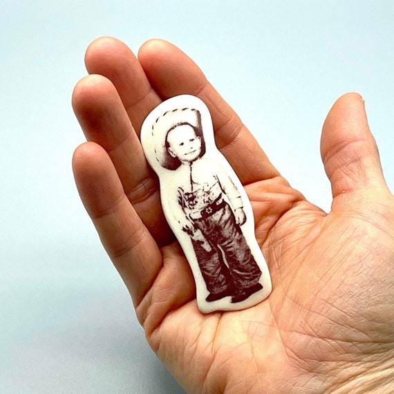 Refrigerator Magnet. Little Cowboy. Ceramic Magnet