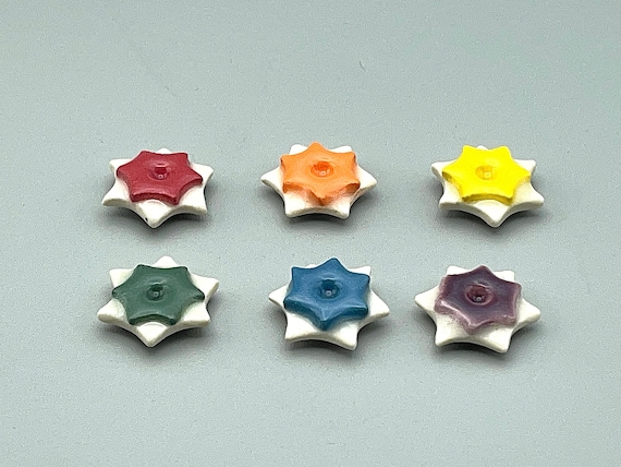 Flower Magnet Set of Six Ceramic Magnets