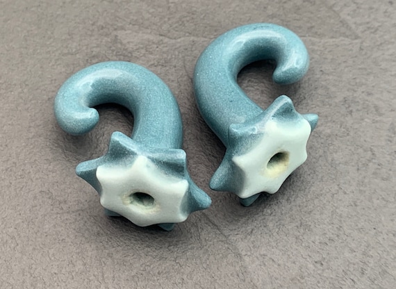 00 Gauge Ceramic Earring