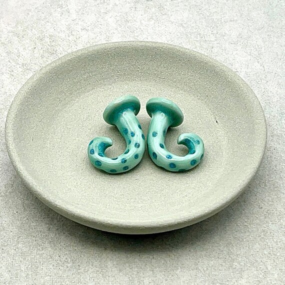 0 Gauge Ceramic Earrings