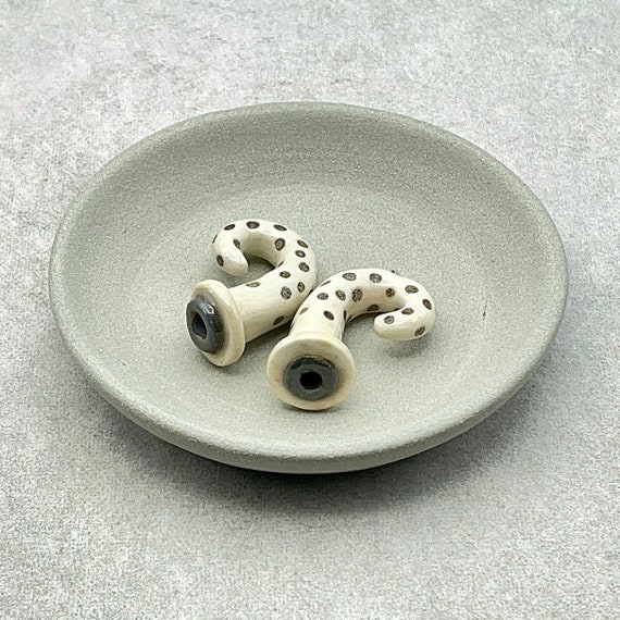 00 Gauge Ceramic Earrings