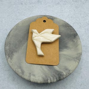 Ceramic Dove Brooch Pin