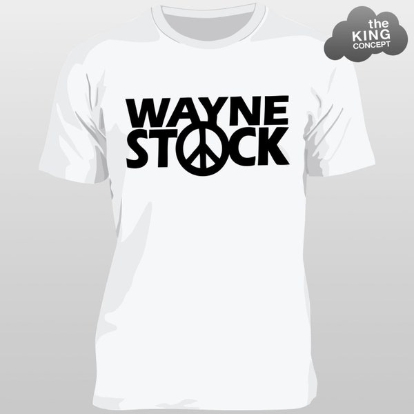 Waynestock T-Shirt Wayne's World Festival 80's Fancy Dress Woodstock Mens Funny