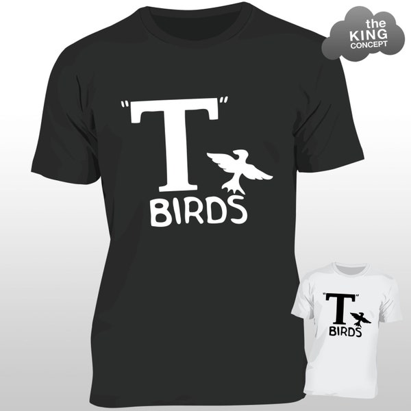 T-shirt T Birds Grease Veste noire T-Bird John Travolta Transfer Stag Night Homme