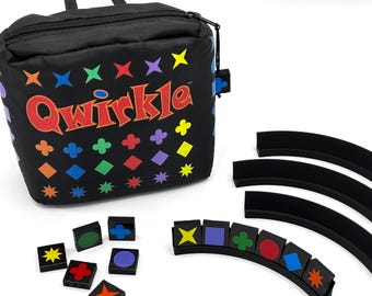 Qwirkle Travel Edition Tile Holder Rack Set x4 Fits in Official Board Game Bag