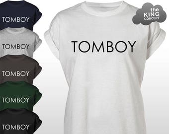 Tomboy T-Shirt Top Slogan Tee LGBT Womens Gay Lesbian Unisex Ladies T Shirt Gift