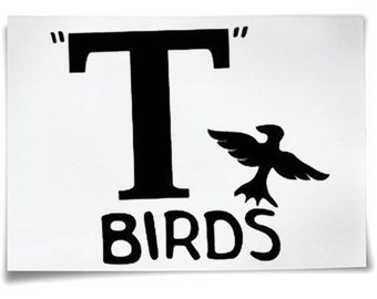 T-Birds Iron On T-Shirt Transfer Grease Jacket T-Bird John Travolta Hen Stag Nights Fancy Dress Costume