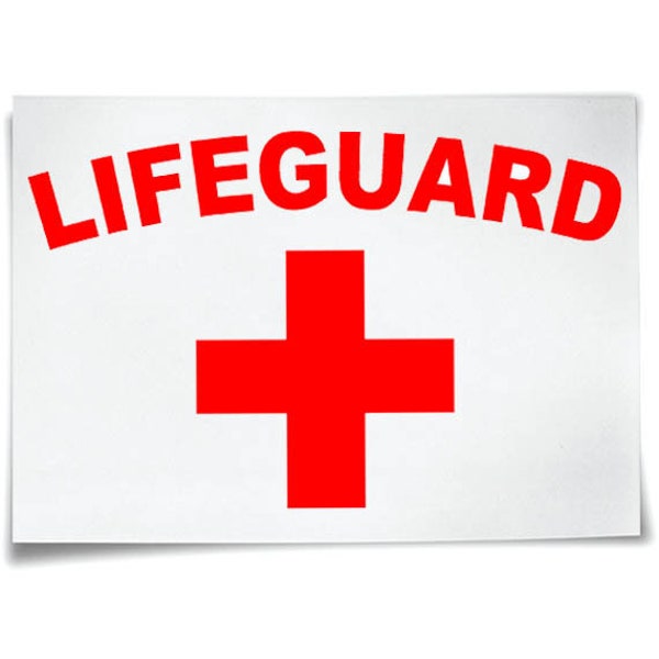 Lifeguard Iron On T-Shirt Transfer Logo Baywatch Freshers Stag Night Fancy Dress Costume