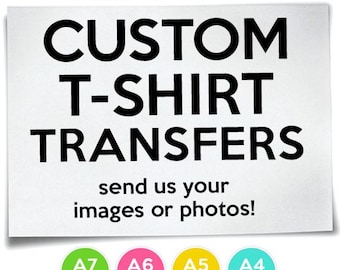 Custom Iron On T-Shirt Transfers Personalised Your Image Photo Design Hen Stag Nights Stickers Fancy Dress