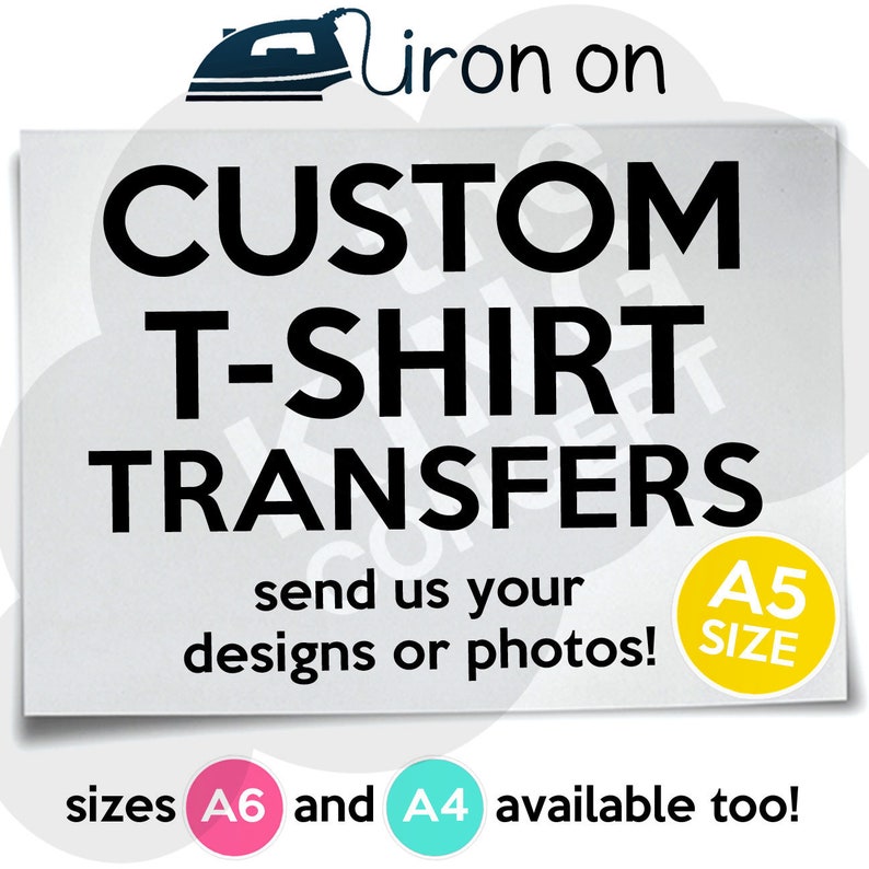 Custom Iron On T-Shirt Transfers Personalised Your Image Photo Design Hen Stag Nights Stickers Fancy Dress image 7