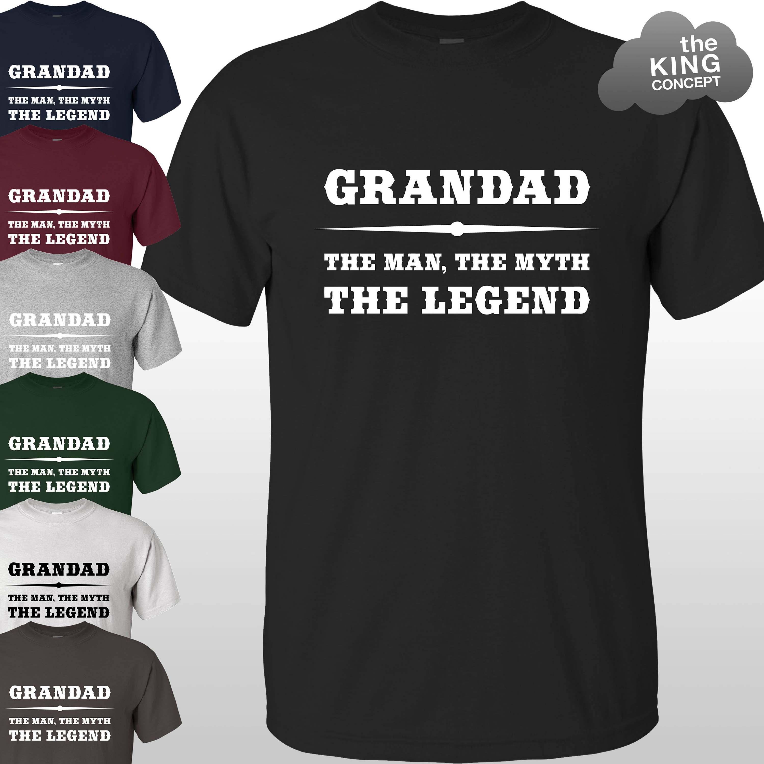 Grandad Man Myth LEGEND T-shirt Top - Etsy