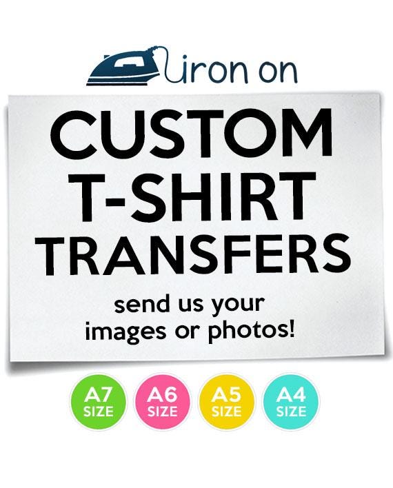 Custom Iron On T-Shirt Transfers Personalised Your Image Photo Design Hen Stag Nights Stickers Fancy Dress