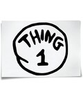 Thing 1 Iron On T-Shirt Transfer 2 3 4 5 6 7 Kids Adults World Book Day Fancy Dress Sticker product logo