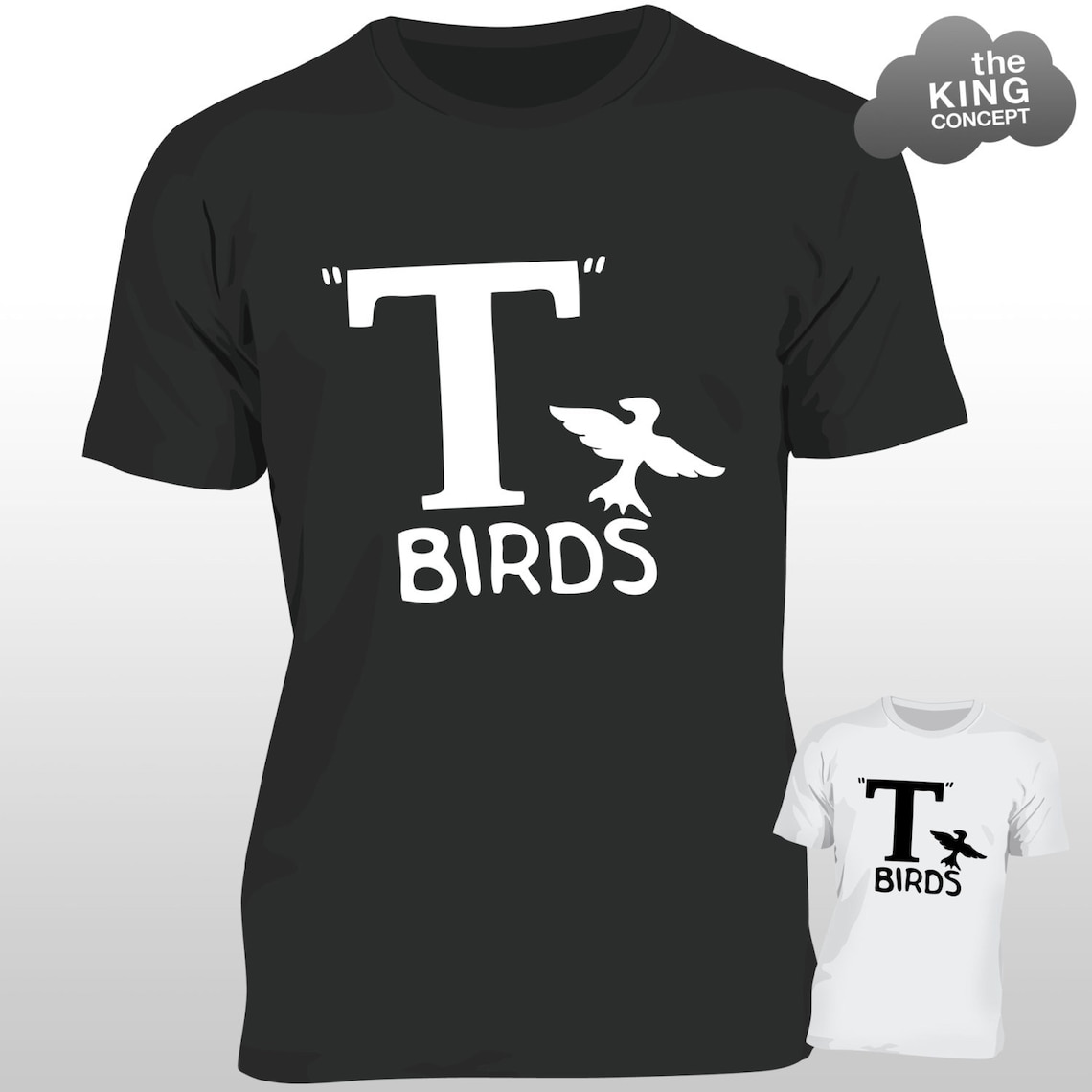 T Birds T-shirt Grease Black Jacket T-bird John Travolta | Etsy