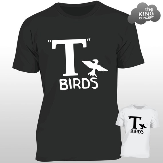 halstørklæde afdeling Fancy T Birds T-shirt Grease Black Jacket T-bird John Travolta - Etsy