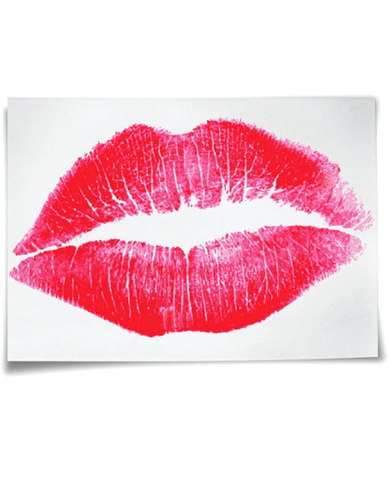 Lipstick Kiss Iron On T-Shirt Transfer Red Lips Print Kiss Snog Peck Hen Night Party Mwah 