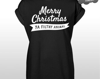 Merry Christmas Filthy Animal White Dolman Merry Christmas Filthy Animal White Dolman