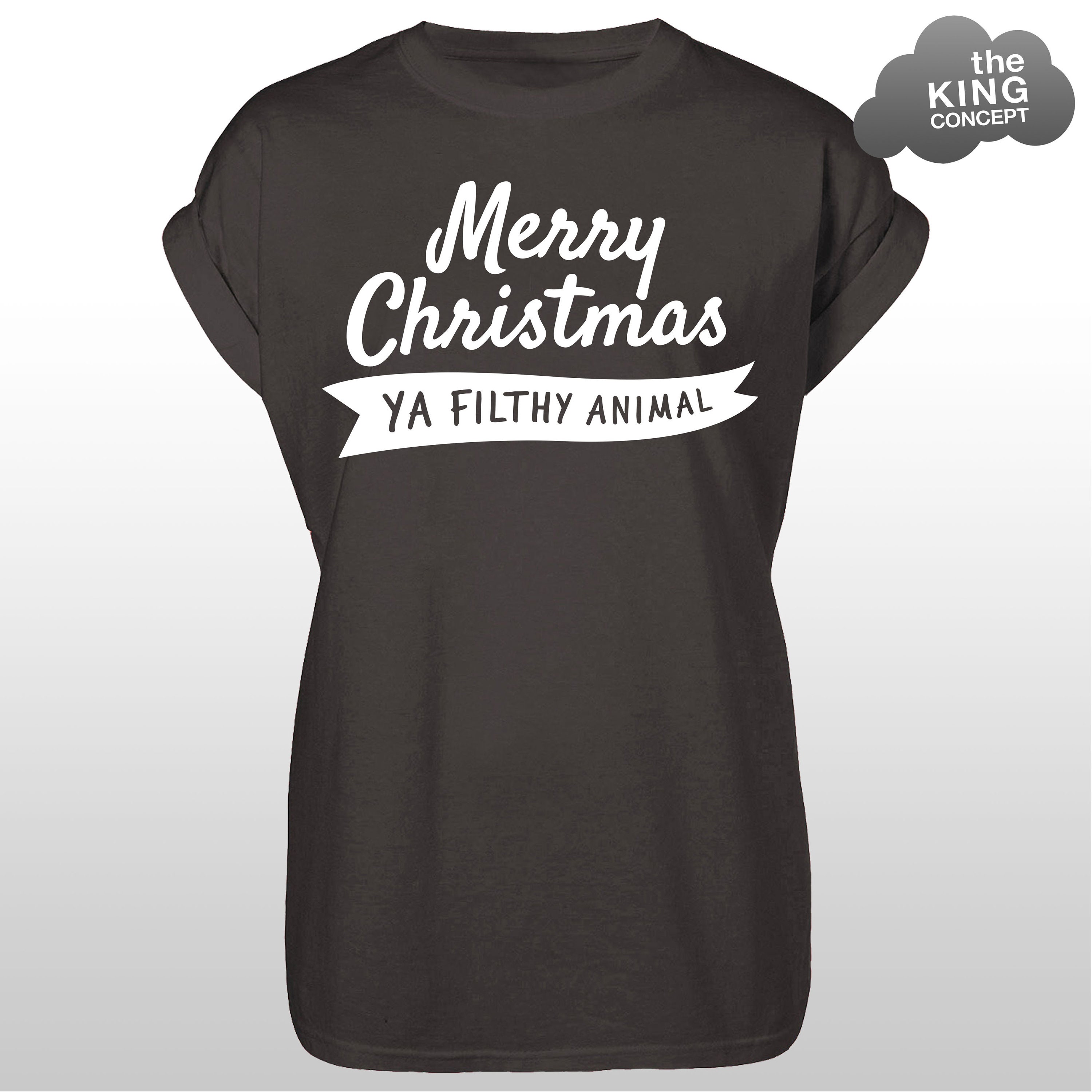 Merry Christmas Filthy Animal White Dolman Merry Christmas Filthy Animal White Dolman