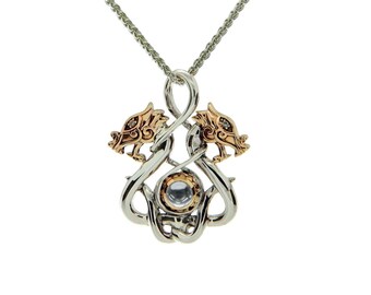 Keith Jack™ Double Headed Dragon Pendant Necklace