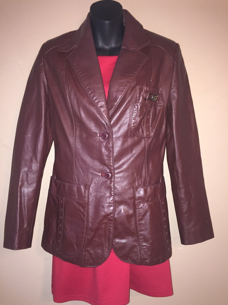 vintage etienne aigner leather jacket