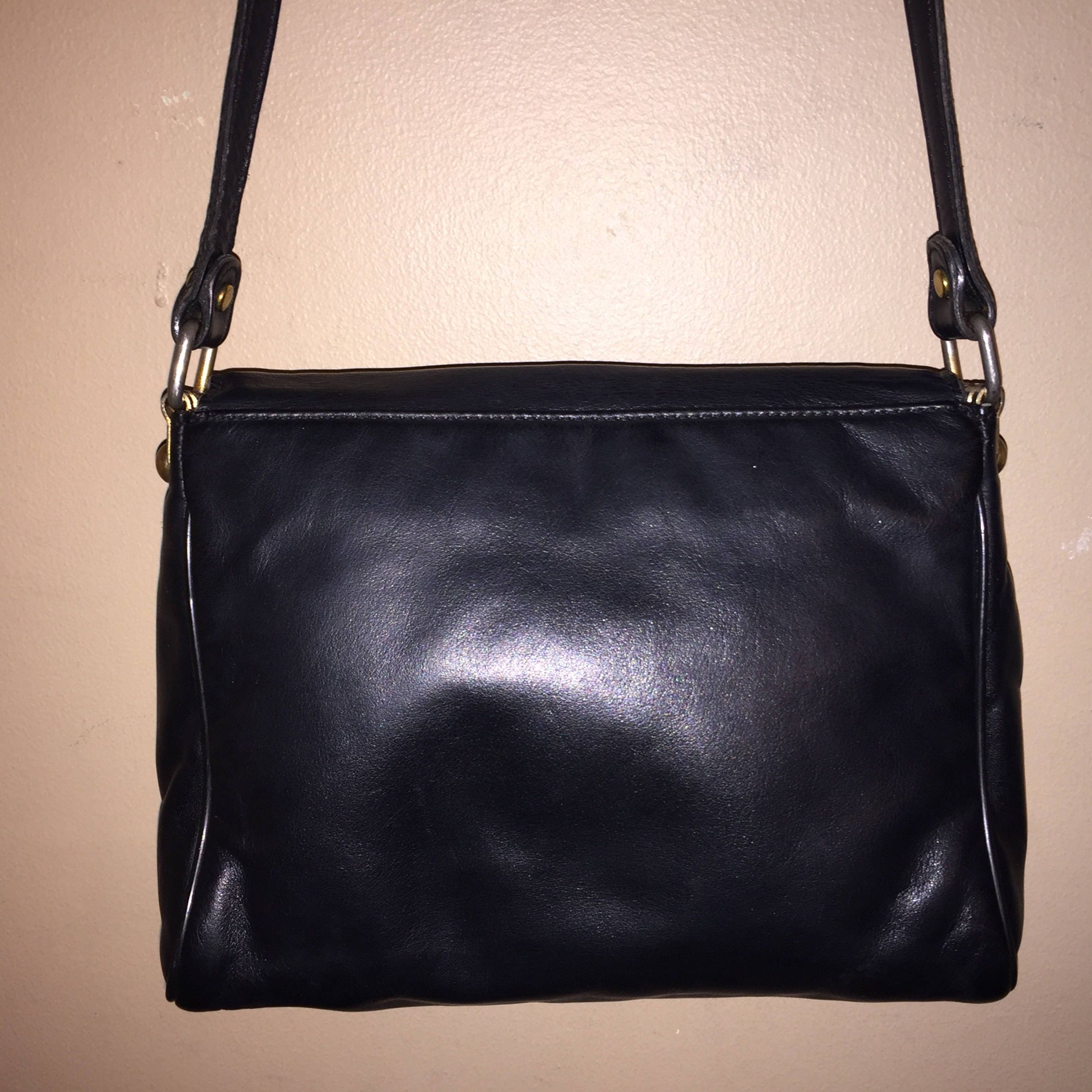 ETIENNE AIGNER VINTAGE 9 X 6 X 2.5 Black Leather Shoulder Bag | Etsy