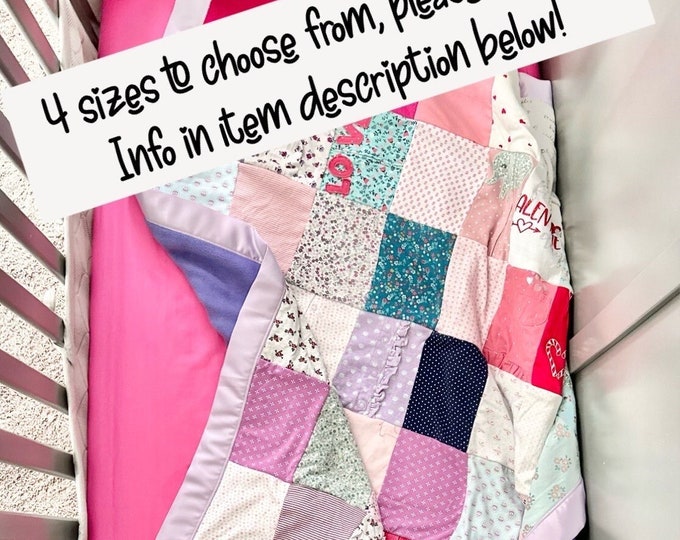 Custom Memory Quilt: Baby Clothes Keepsake, Personalized Crib Quilt