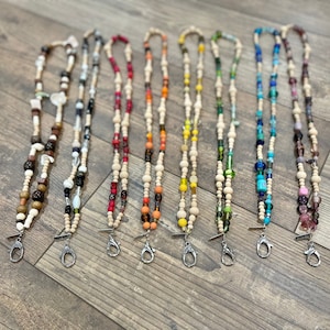 Beaded lanyard, teacher lanyard, badge lanyard, badge holder, lanyard