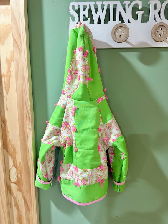 refurbished antique quilt jacket for child handmade coat made from vintage quilt