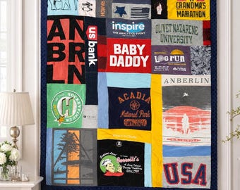 Custom Clothing Memory Quilt, Clothes Keepsake Quilt