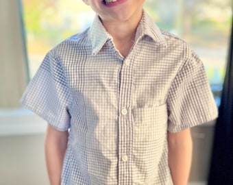 Custom Repurposed Adult Shirt to Boy's Button Down - Keepsake Clothing