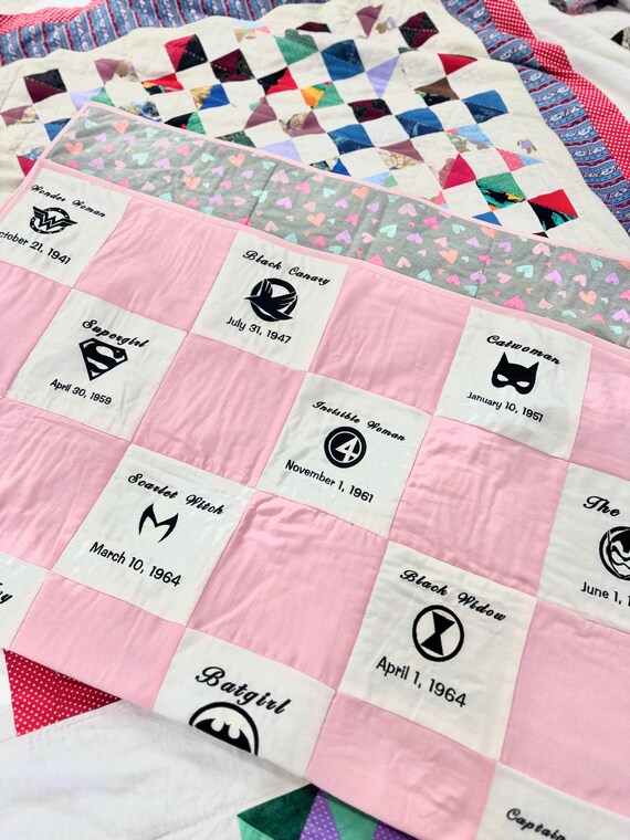 Custom quilt, quilted quilt. Personalized quilt, memory quilt, wedding gift, custom made quilt- picture quilt- printing on fabric