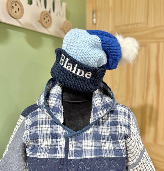 Personalized Embroidered Team sports Knit Hat: Custom Name Beanie