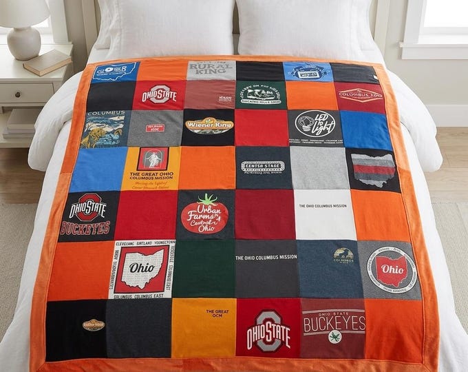 Featured listing image: Personalized T-Shirt Memory Quilt: College & High School Shirts